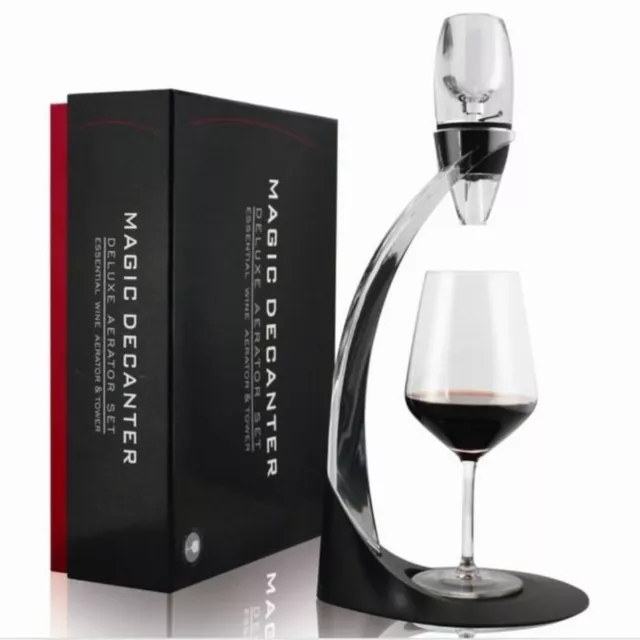 Aérateur à Vin Décanteur à Vin avec Support Bras Coffret de luxe filtre support