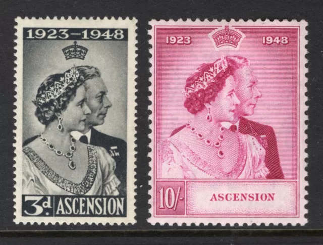 M22804 Ascension 1948 SG50/51 KGVI: RSW set LMM, Cat £50