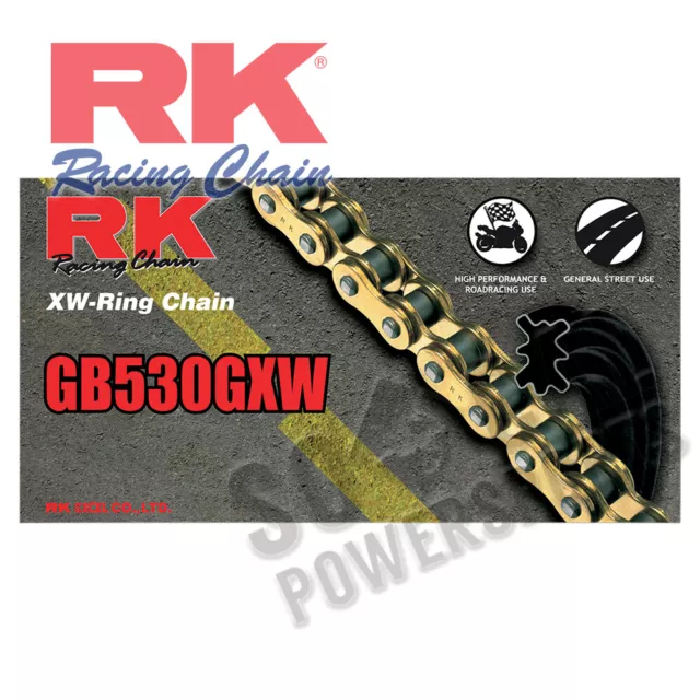 RK 530 GXW GB XW-Ring Chain - 112 Links - Gold - GB530GXW-112