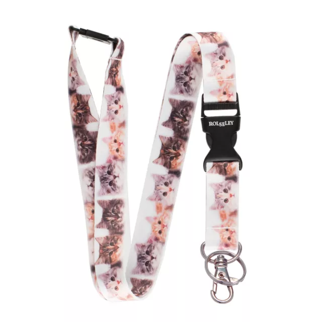 Cute Cats & Kittens Lanyard Neck Strap With Card/Badge Holder or Key Ring