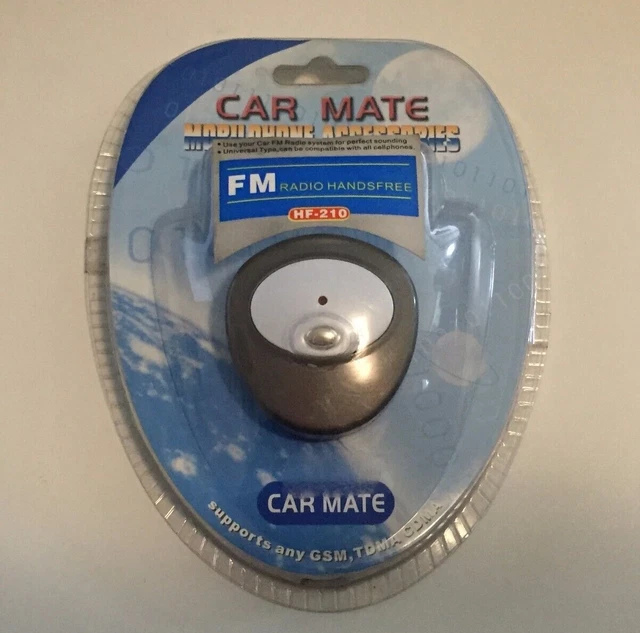 Telefono cellulare CAR MATE trasmettitore vivavoce radio radio FM - Nuovo di zecca, grigio
