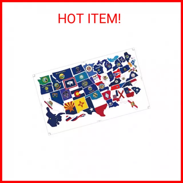 RV State Sticker Travel Map - 20" x 12" - USA States Visited Decal - United Stat