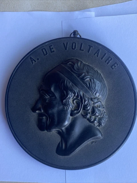 Médaillon Second Empire En Bois Durci - Profil De Giacomo Meyerbeer (1791-1864) - Bon état Vintage