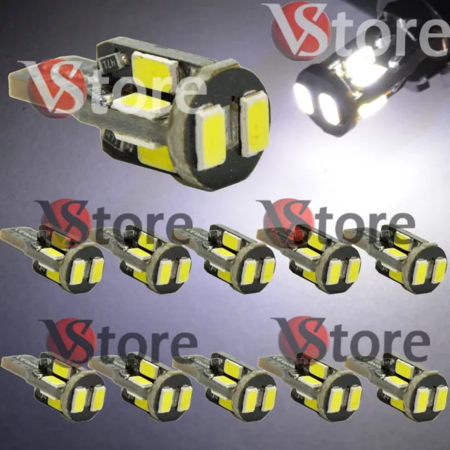 10 T10 White 10SMD 5630 CanBus 360° Plate Light Position Lamps Best White