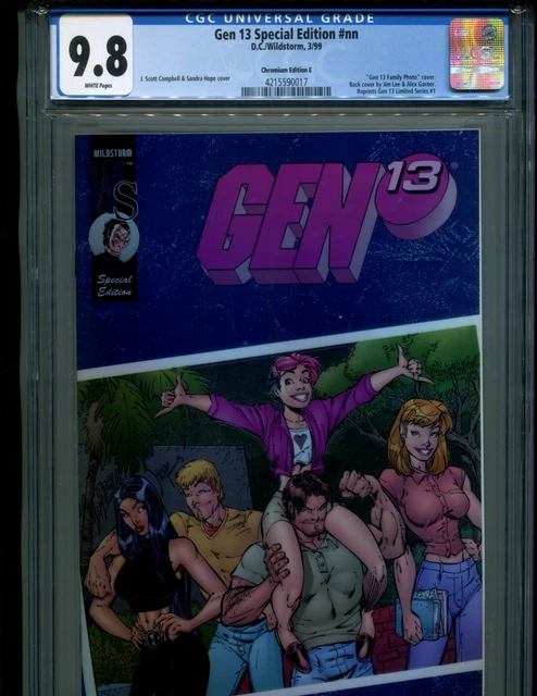 Gen 13 Special Edition Nn Cgc 9.8 Chromium Cover E! Campbell Gen 13 Family Photo
