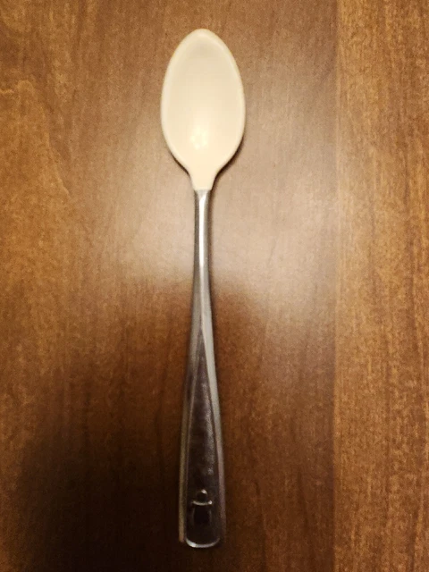 Vintage '80 The First Years Stainless Baby Toddler Spoon Soft Bite Rubber Tip