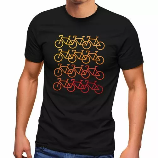Herren T-Shirt Fahrrad-Motiv Geschenk für Radfahrer Bike Fun-Shirt Spruch