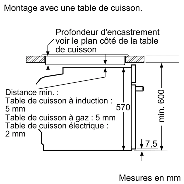 Bosch Four intégrable multifonction 71l 60cm a pyrolyse inox 3