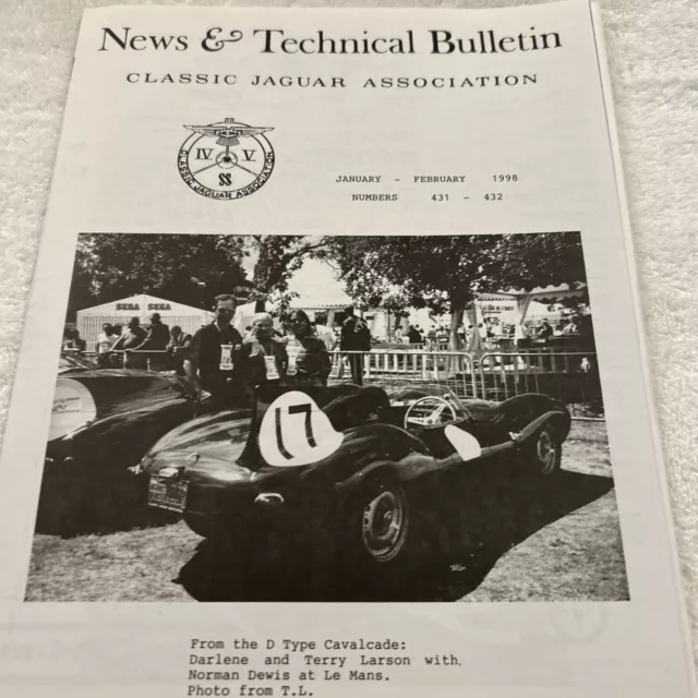 CLASSIC JAGUAR ASSOCIATION - NEWS & TECHNICAL BULLETIN 12 PAGES Jan-Feb 1998