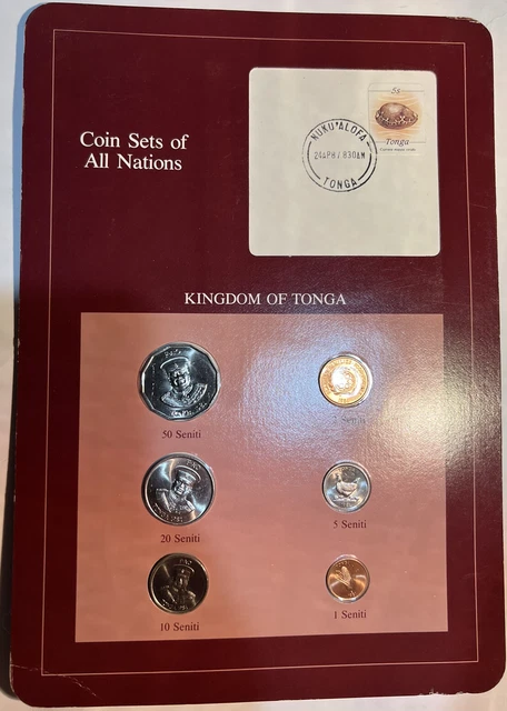 Coin Sets of All Nations Tonga UNC 1981-1,2,10,20,50 Senti