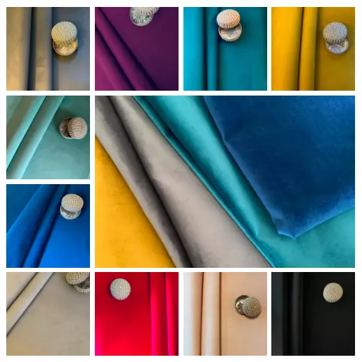 Velvet Fabric Upholstery High Quality Soft Material Cushion Throw Curtain Craft