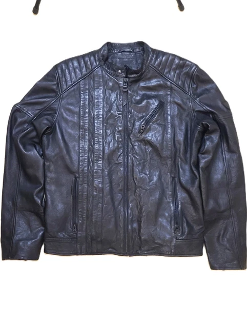 Blouson Cuir Patrizia Pepe Firenze - Taille 50 - Marron Vieux - Neuf Avec Étiquettes