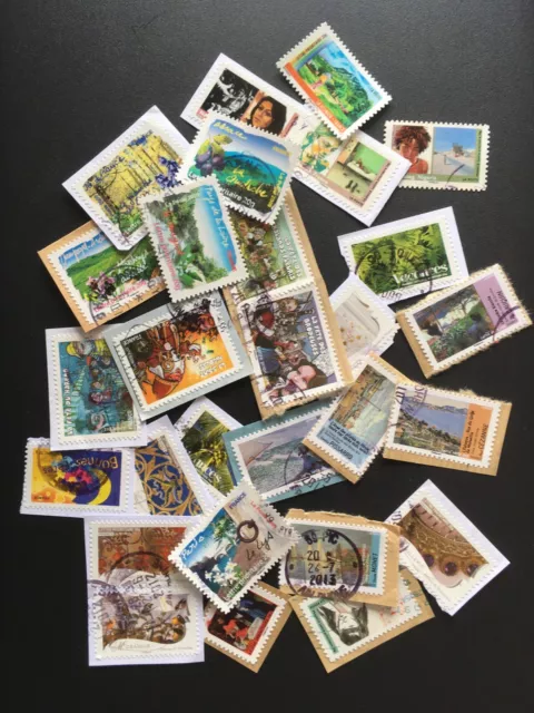 Petit lot - Timbres autoadhésifs - Cachets ronds