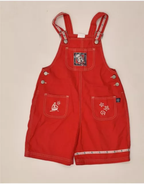 Pantaloncini Disney Minnie Dungarees per bambina 7-8 anni W28 cotone rosso BB46