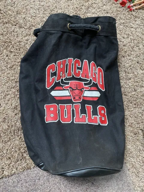 VINTAGE 90'S CHICAGO BULLS BAG Jordan era drawstring sack bag