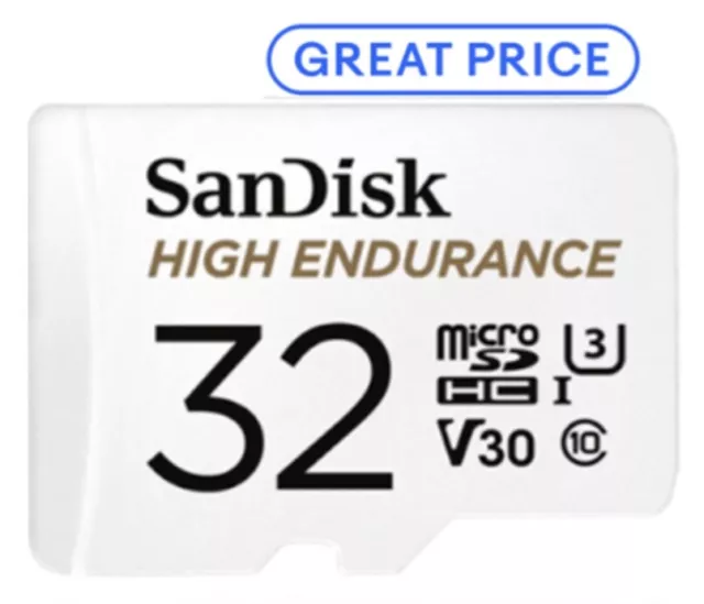 For Dash Cam SanDisk 32GB Micro SD U3 High Endurance Class 10 Card