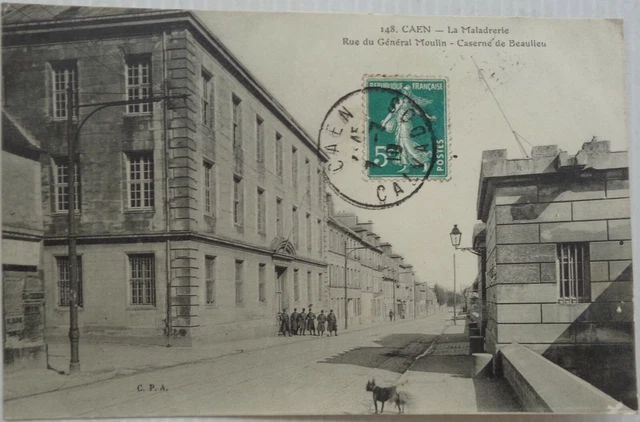 Caen 14 CPA La Maladrerie Rue Du General Mill Barracks Beaulieu Good Condition