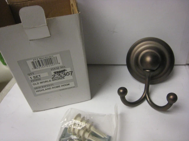 JVJ Hardware   Double Bath Robe Coat Wall  Hook 23307 Wrong box -so color ??
