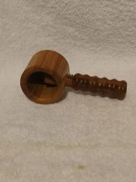 Vintage Wooden Treen Screw Nut Cracker