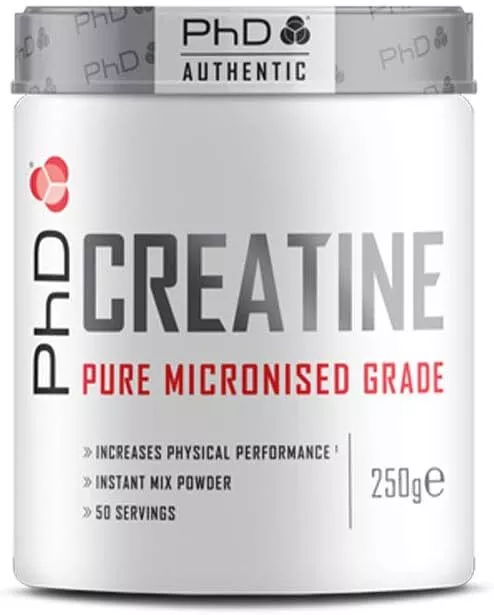 PhD Nutrition Micronised Pharmaceutical Creatine Monohydrate Powder 250g