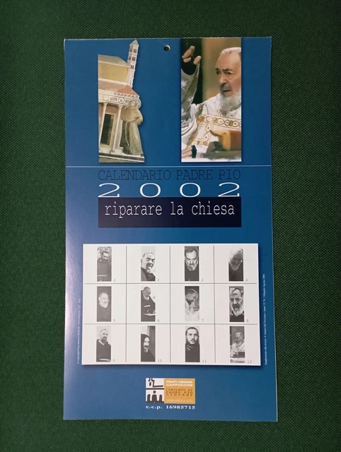 R💥C Calendarietto Padre Pio 2002 Nuovo R @R@ 💥💥  N°740