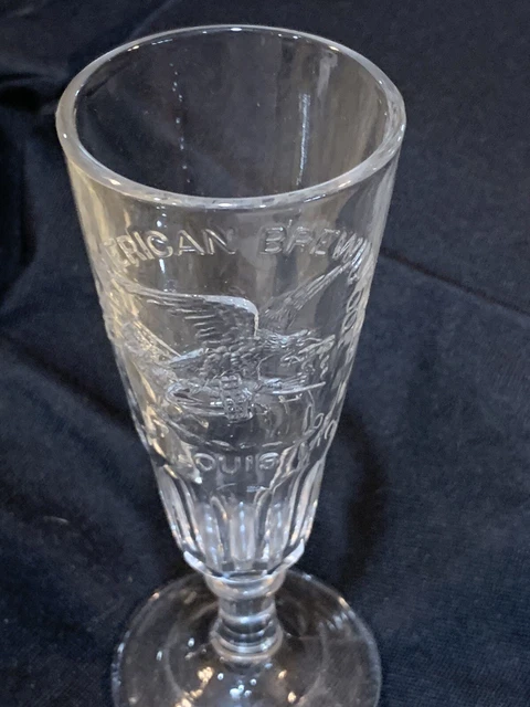 American Brewing Company Embossed Tulip Glass - ￼St. Louis Missouri