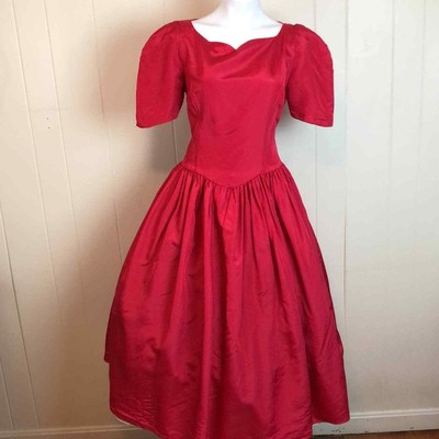 Vintage 80s 90s Scott McClintock Puffy Prom Party Dress XS Small Evening Formal