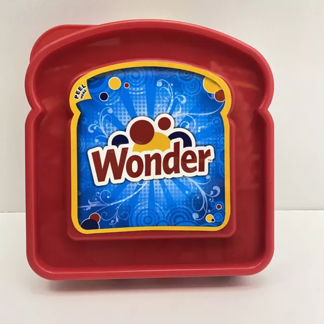WONDER BREAD SANDWICH Packer School Lunches Box Plastic Red £14.15 -  PicClick UK