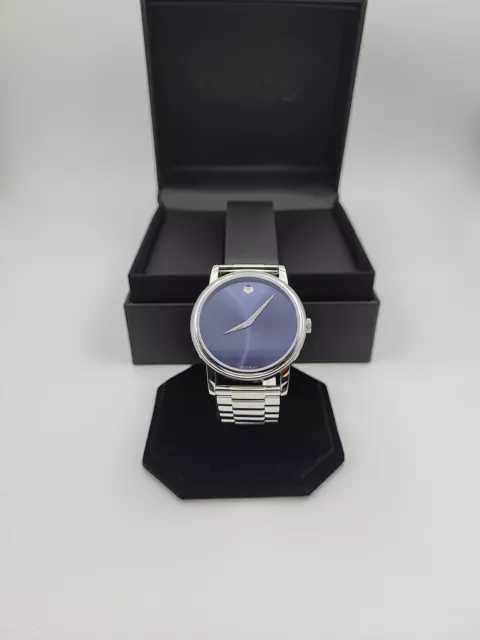 Movado Men’s Classic Museum Quartz Blue Dial Swiss Watch - 2100015 ($895 MSRP)