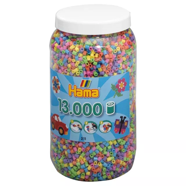 Hama Cuentas Pastel Mix En Bañera 13000 Niños Creativo Actividad Siglos 5+