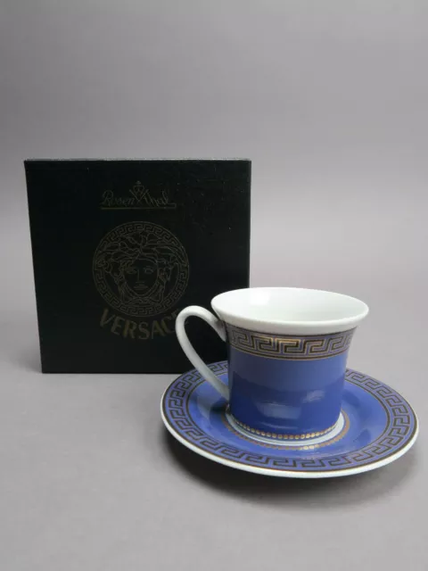 Rosenthal Versace Ikarus Lila Espressotasse Untertasse in OVP