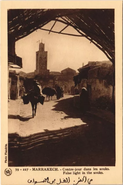 CPA AK MAROC MARRAKECH Contre-jour dans les souks Flandrin (37909)