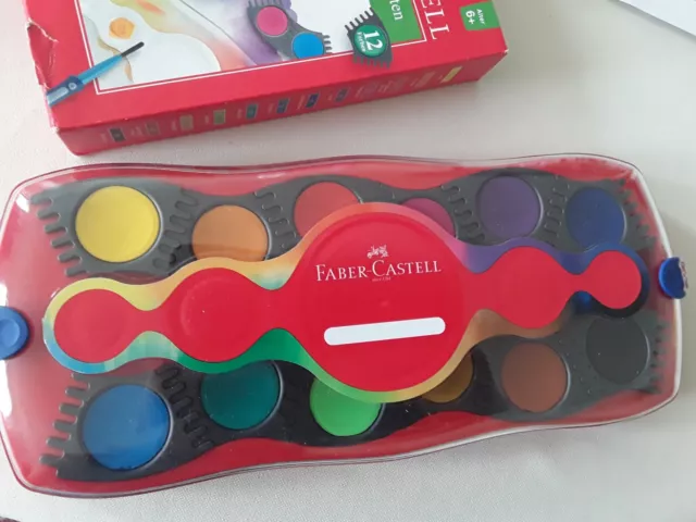 Faber Castell Connector Deckfarbkasten Tuschkasten Malkasten Deckweißtube NEU 2