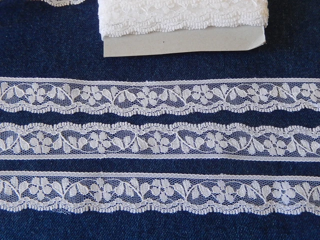 DENTELLE ANCIENNE BLANCHE : 6,80 m x 2 cm