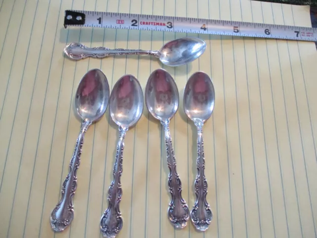 5 Gorham Sterling Demi Tasse, Strasbourg Pattern Spoons, For One Price