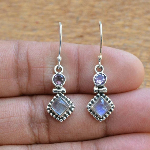 Boucles d'oreilles Pierre de Lune - COULEUR CRISTAL Boucles d'oreilles Pierre de Lune - COULEUR CRISTAL