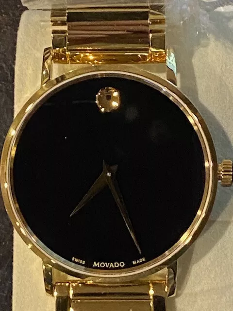Movado Museum Slim Gold watch 0607218 New Model 2021 40mm size Men