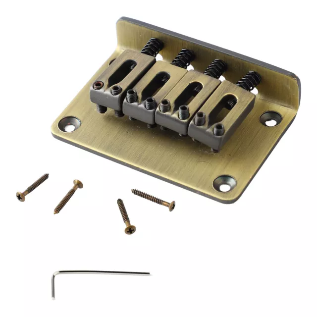 Bronze Color 4 String Guitar Bridge Ukulele Bass Metal Bridge Replacement