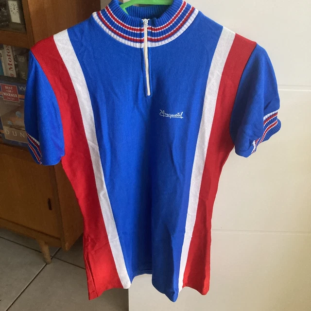 Maillot Cycliste Vintage Anquetil – AGRIGEL V.R.C 5, Taille L, Blanc, Occasion