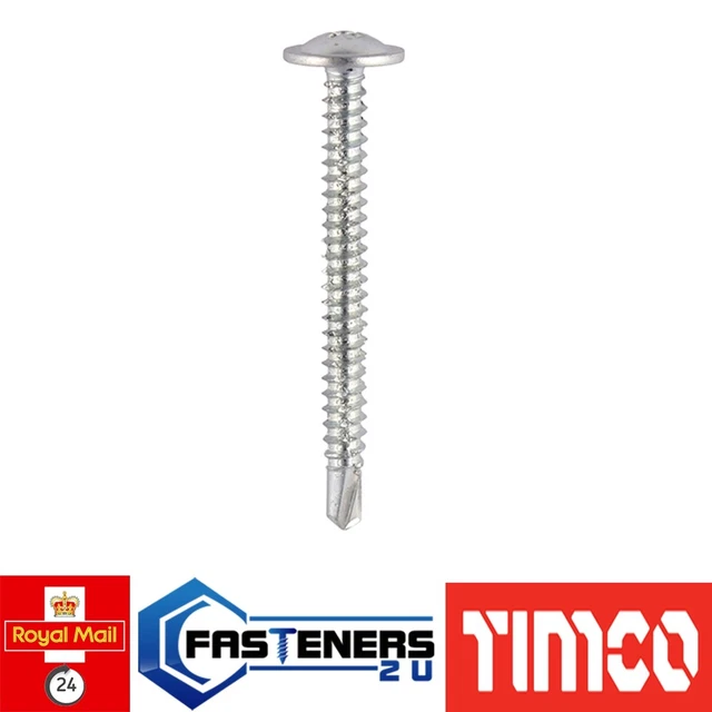 TIMCO BAYPOLE SELF DRILLING/TAPPING SCREWS WAFER HEAD uPVC WINDOW