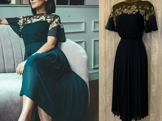 Ted Baker Lemuno Perla Floreale Gonna Pantalone a Pieghe Festa Tuta Abito 1 8 36