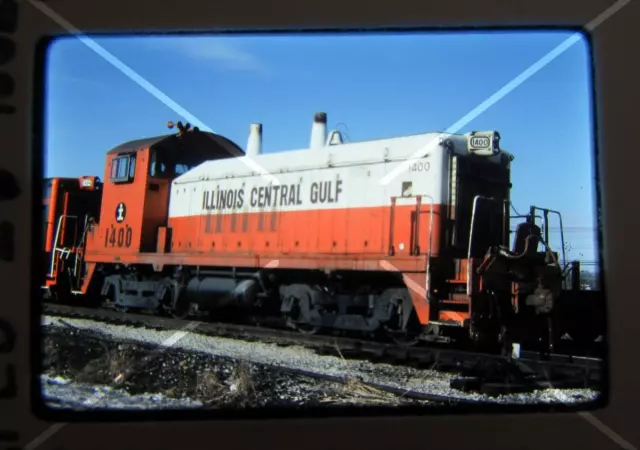 Original '82 Kodachrome Slide ICG Illinois Central Gulf 1400 SW14         39W13