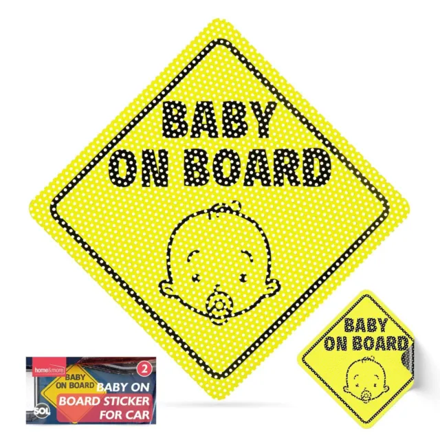 2 Baby on Board Sticker Car Signs Decal For Child Children Window Safety Warning