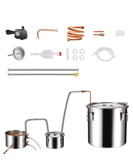 Distillateur Alambic 30 L, Chaudière à Spiritueux en