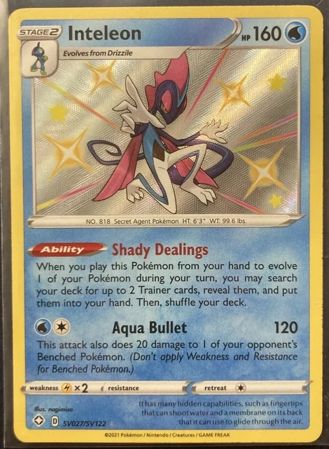 Inteleon - SV027/SV122 - Shining Fates - Shiny Vault Pokemon Card LP