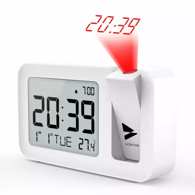 HOSOME SVEGLIA CON Proiettore Alarm Clock Digitale con Temperatura Interna  4  EUR 27,86 - PicClick IT