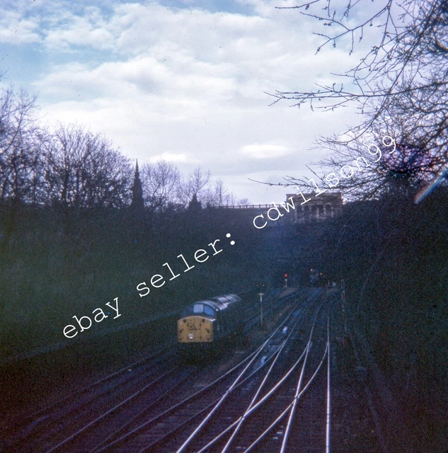 British railway kodak slide br class 40 no 40015 at edinburgh 1975