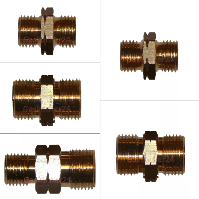 Schlauch-Verbinder für Gasschlauch 1/4" od. 3/8" Schlauchkupplung Übergangsstück