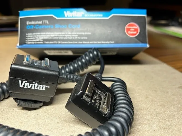 Vivitar Dedicated TTL Off-Camera Shoe Cord Fits Canon 4 Feet V-FC-CAN