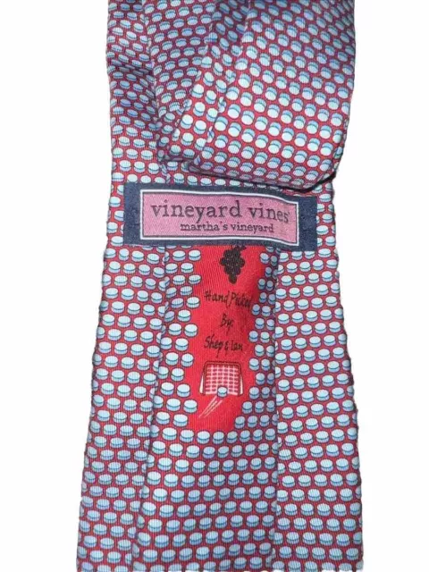 Vineyard Vines Marthas Vineyard Shep & Ian 100% Men Silk Tie Made In Usa